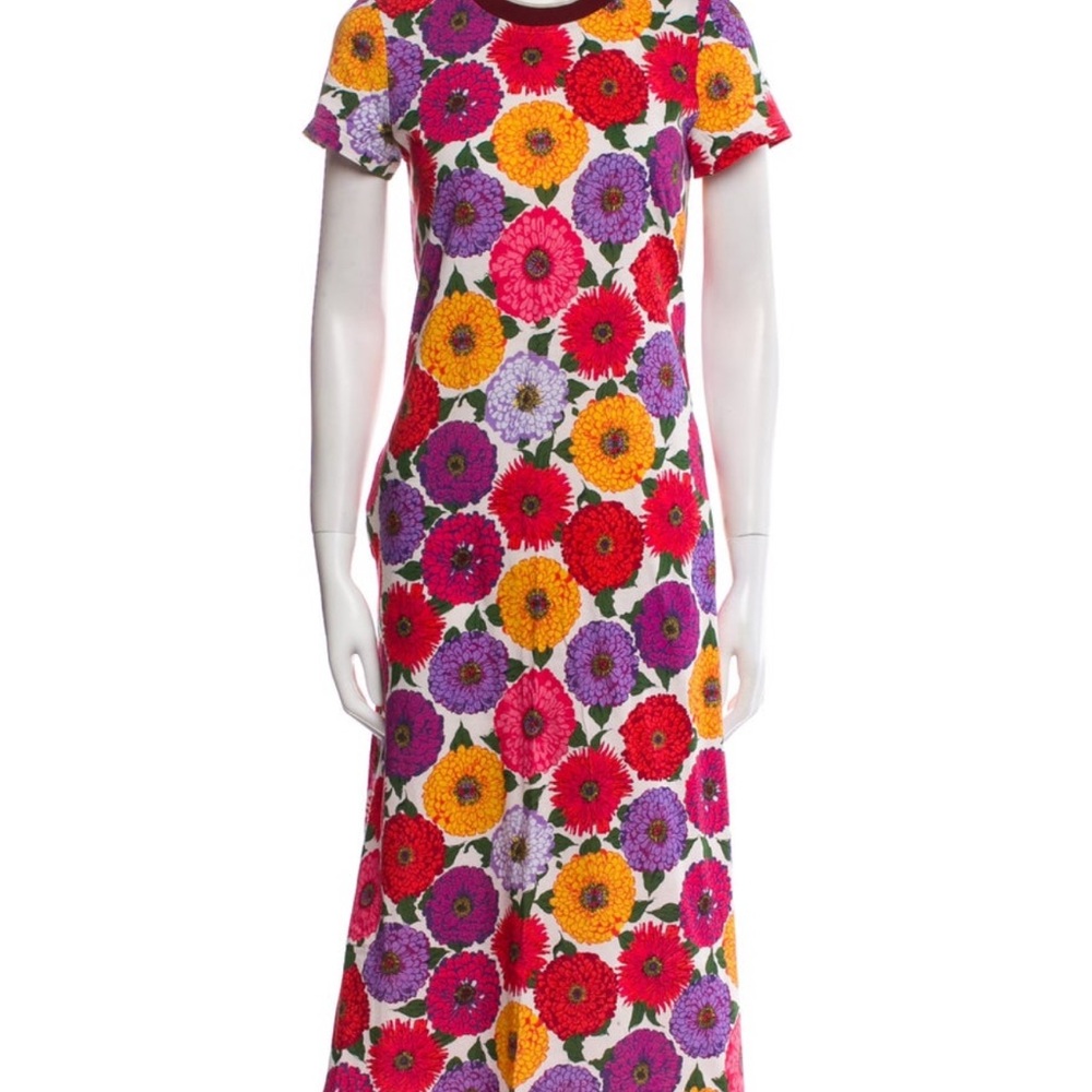 LA DoubleJ Floral Maxi Dress - Red, Purple, Orange
